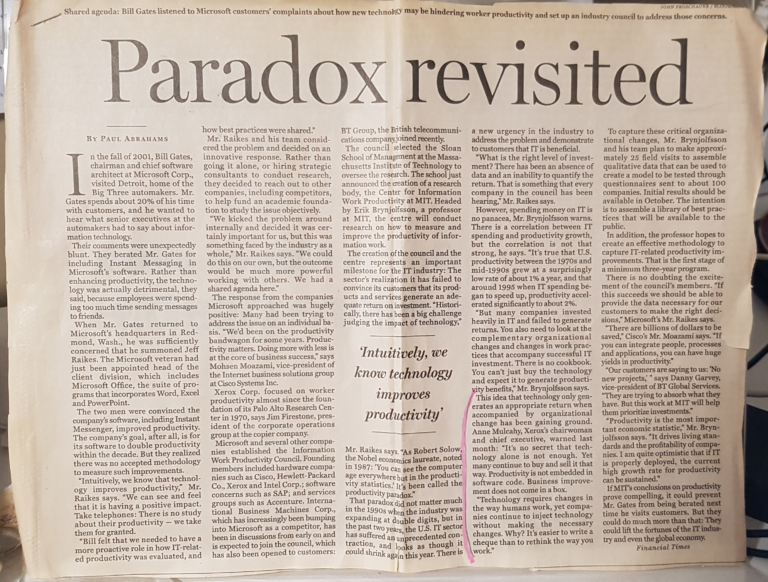2001 Financial Times Article